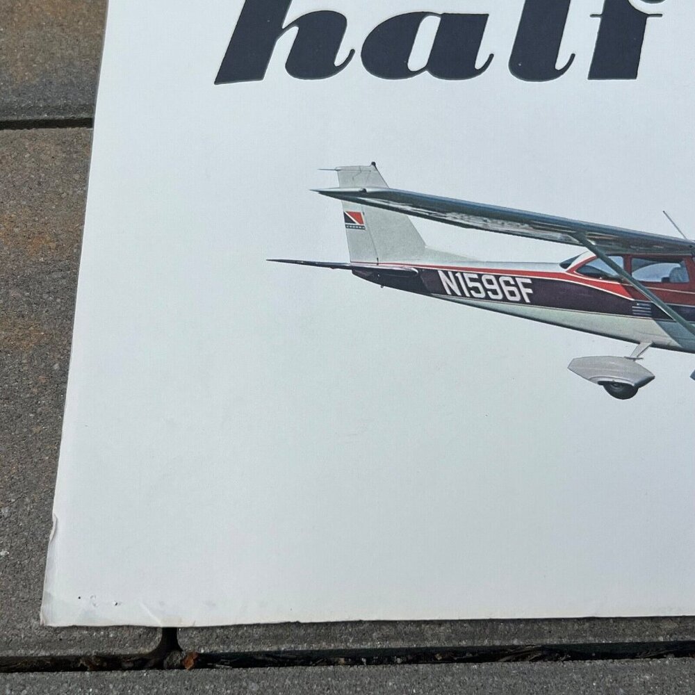 Cessna Skyhawk Vtg Orig Advertising Poster "Half the fun is going" 22-1/2x28-3/8 - Picture 3 of 14